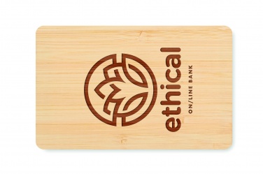 Logo trade business gift photo of: RFID card in bamboo material
