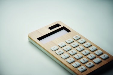 Logo trade promotional gifts image of: 12 digit bamboo calculator