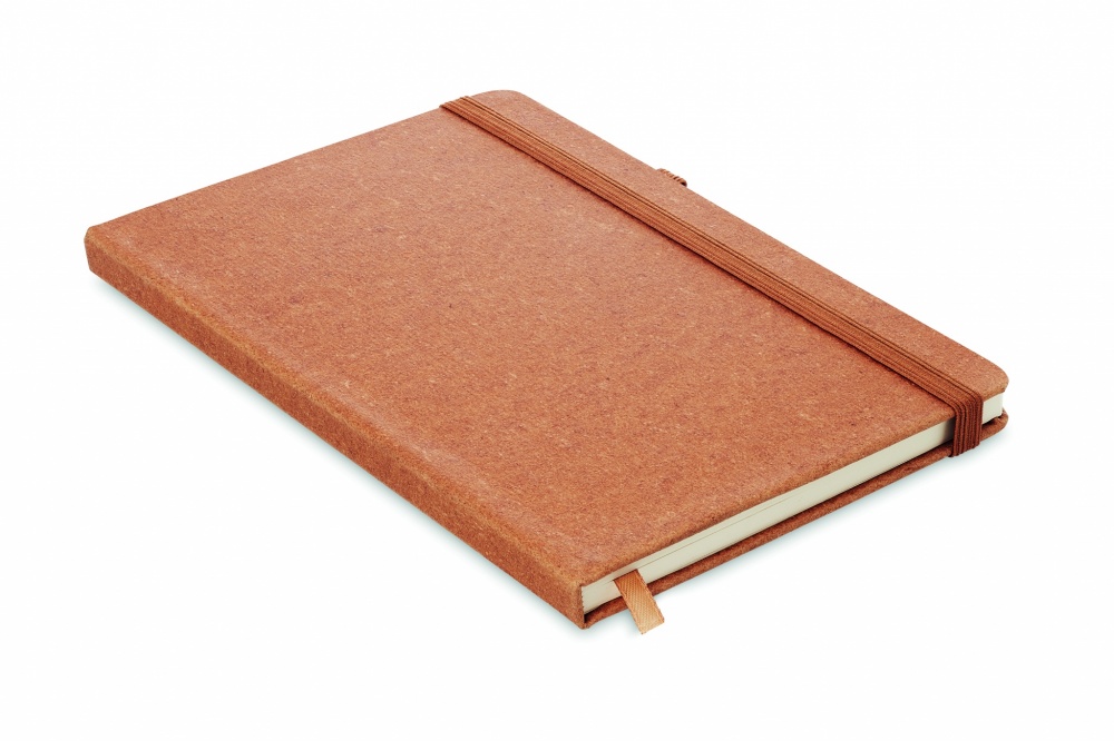 Logo trade business gift photo of: Recycled Leather A5 notebook