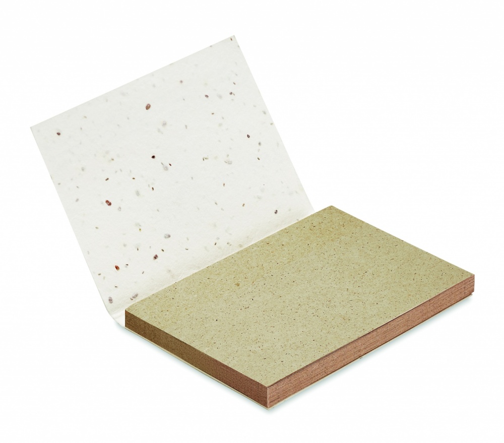 Logo trade business gift photo of: Grass/seed paper memo pad