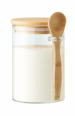 Logotrade promotional product picture of: Glass jar with spoon 600 ml