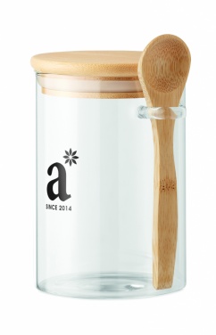 Logotrade corporate gift image of: Glass jar with spoon 600 ml