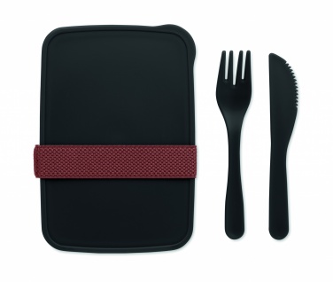 Logo trade promotional items image of: Lunch box with cutlery