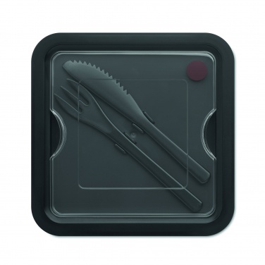 Logo trade promotional merchandise picture of: Lunch box with cutlery 600ml