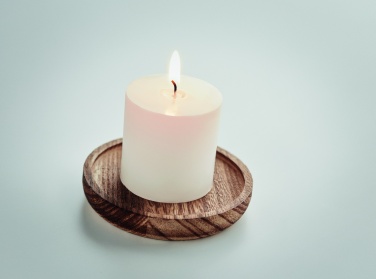 Logotrade promotional merchandise image of: Candle on round wooden base