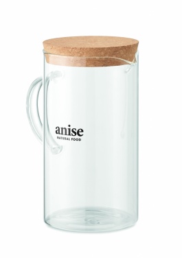 Logo trade promotional merchandise picture of: Borosilicate glass decanter 1L