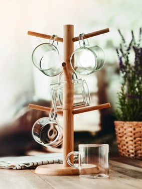 Logo trade corporate gifts image of: Bamboo cup set holder