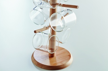 Logo trade promotional item photo of: Bamboo cup set holder