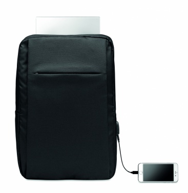 Logo trade promotional merchandise image of: Laptop backpack in 300D RPET