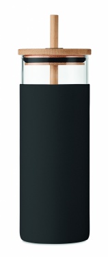 Logo trade corporate gift photo of: Glass tumbler 450ml bamboo lid