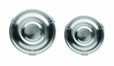 Logo trade promotional merchandise photo of: Set of 2 stainless steel boxes