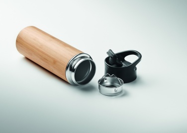 Logotrade promotional item picture of: Double wall bamboo flask 450ml