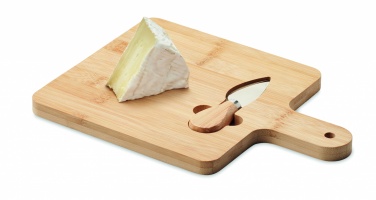 Logo trade promotional giveaway photo of: Cheese board set in bamboo Bremen