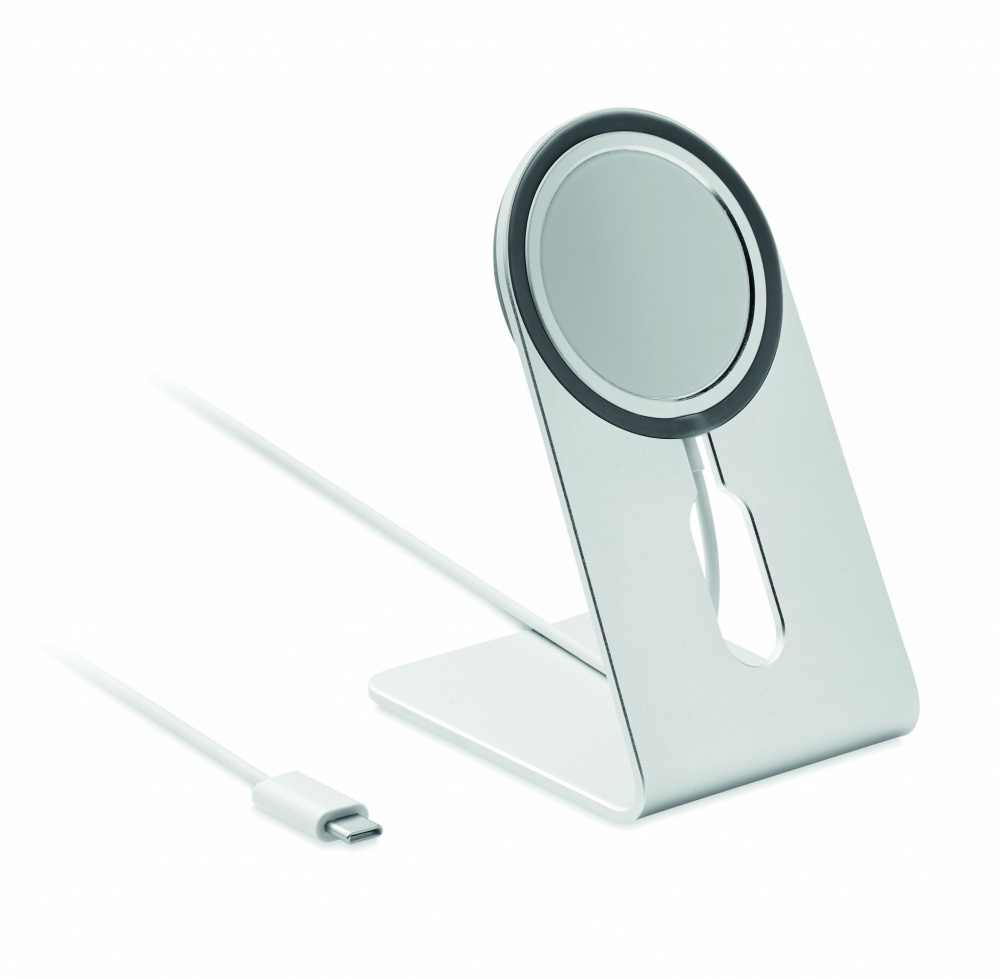 Logo trade promotional merchandise photo of: Portable magnetic charger 15W