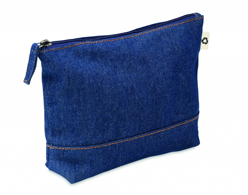 Logotrade promotional merchandise image of: Recycled denim cosmetic pouch