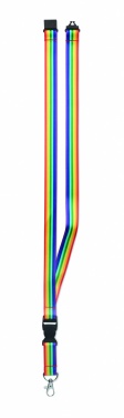 Logotrade advertising products photo of: Rainbow RPET lanyard