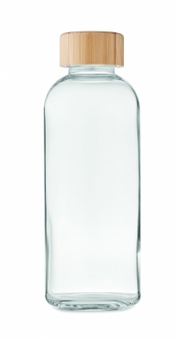 Logo trade promotional merchandise image of: Glass bottle 650ml bamboo lid