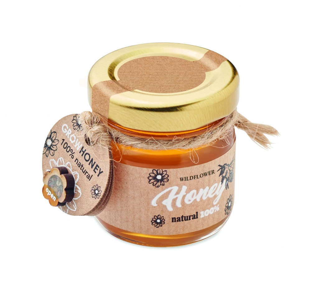 Logo trade promotional products picture of: Wildflower honey jar 50 gr