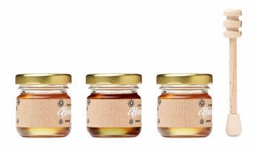 Logo trade promotional giveaways image of: Set of 3 wildflower honey