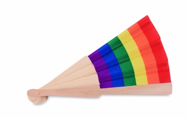 Logotrade advertising product picture of: Rainbow wooden hand fan