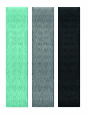 Logo trade business gifts image of: Set of 3 fitness bands in pouch