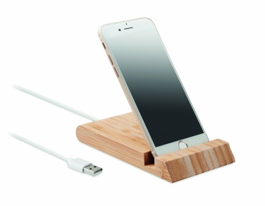 Logotrade promotional giveaways photo of: Bamboo wireless charger  10W ODOS