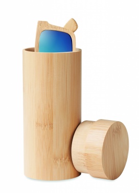 Logo trade advertising products image of: Sunglasses and case in bamboo KEILA