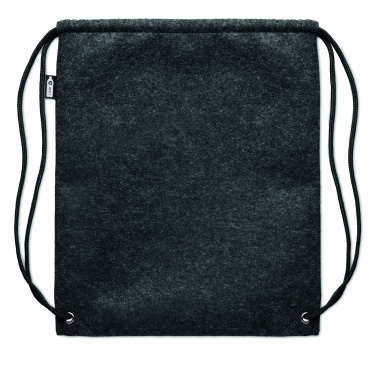 Logo trade promotional merchandise photo of: RPET felt drawstring bag