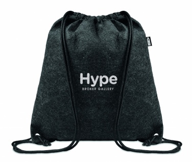 Logotrade promotional products photo of: RPET felt drawstring bag