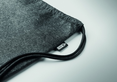 Logo trade promotional giveaways picture of: RPET felt drawstring bag