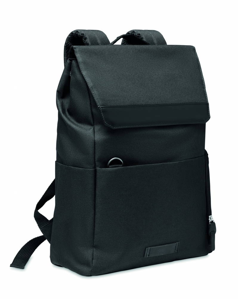 Logo trade business gifts image of: 600D RPET laptop backpack