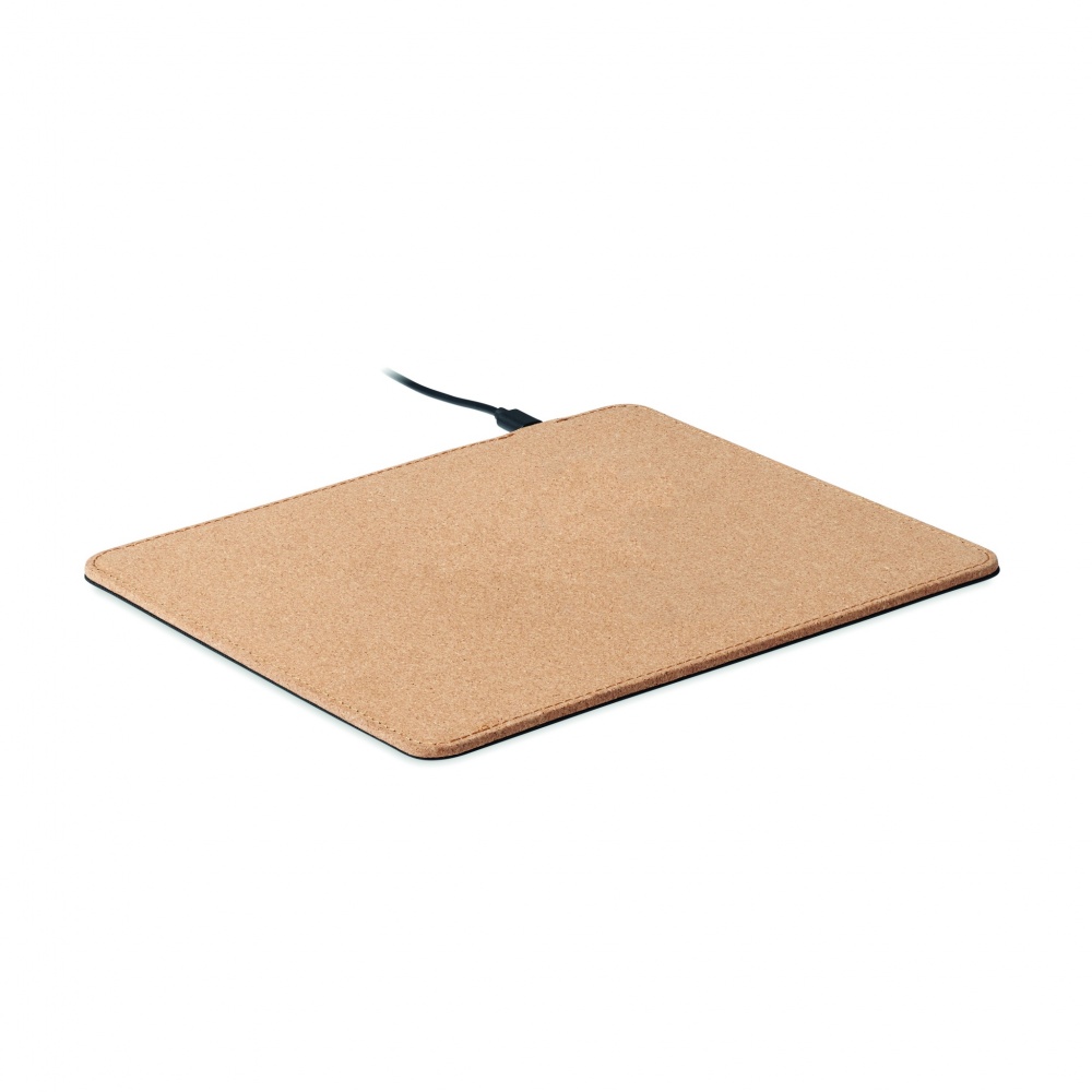 Logotrade business gift image of: Cork mouse mat charger 15W