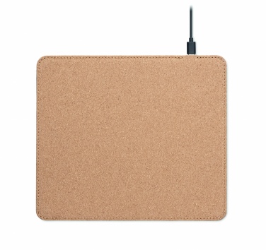 Logotrade corporate gift image of: Cork mouse mat charger 15W