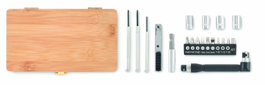 Logotrade promotional giveaway image of: 21 pcs tool set in bamboo case