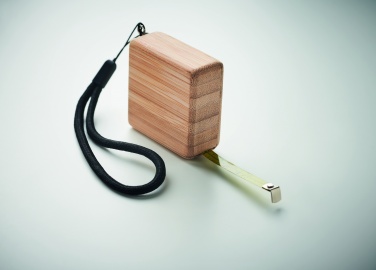 Logotrade promotional giveaway image of: Measuring tape in bamboo 1m