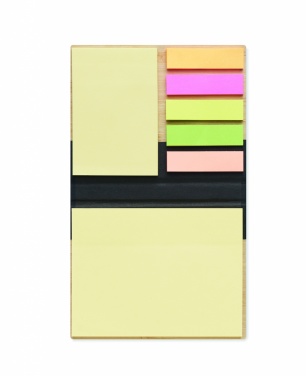 Logo trade corporate gift photo of: Bamboo sticky note memo pad