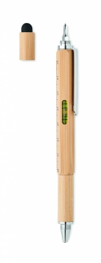 Logotrade promotional product picture of: Spirit level pen in bamboo