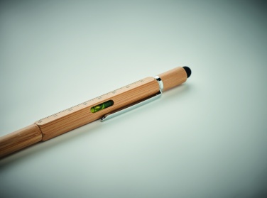 Logotrade advertising products photo of: Spirit level pen in bamboo