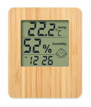 Logotrade business gift image of: Bamboo weather station