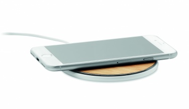 Logo trade advertising products picture of: Bamboo wireless charger 10W