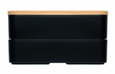 Logo trade business gifts image of: Lunch box in PP and bamboo lid