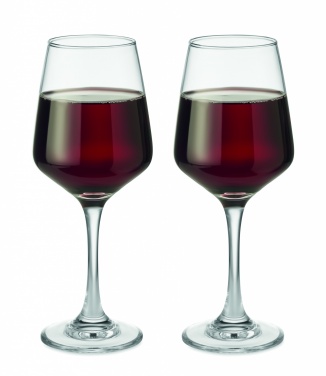 Logo trade promotional merchandise photo of: Set of 2 wine glasses