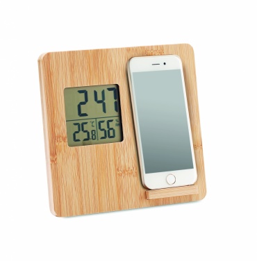 Logo trade promotional merchandise image of: Bamboo weather station 10W