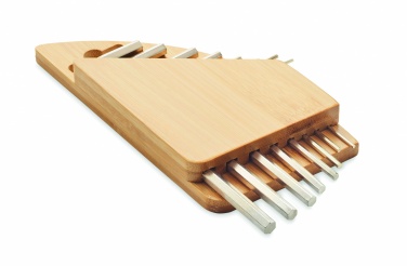 Logotrade promotional merchandise image of: Hex key set in bamboo