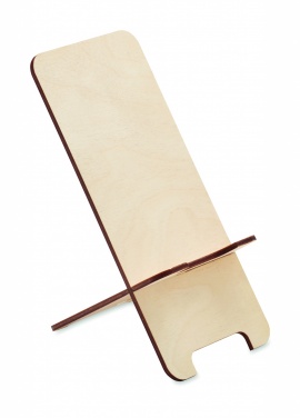 Logo trade promotional gifts picture of: Birch Wood phone stand