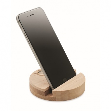 Logo trade corporate gifts image of: Birch Wood phone stand