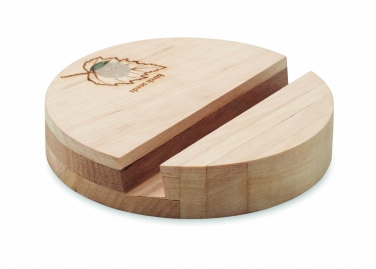 Logo trade promotional items image of: Birch Wood phone stand