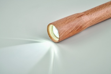 Logo trade promotional product photo of: Wooden torch with COB light