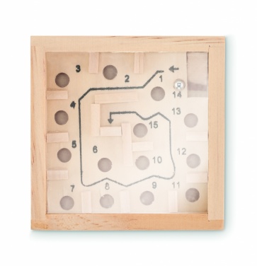 Logo trade promotional product photo of: Pine wooden labyrinth game