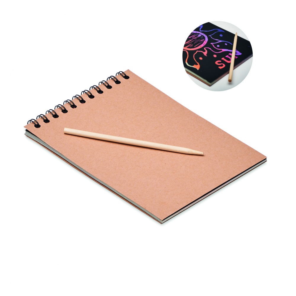 Logo trade promotional products image of: Scratching paper notebook